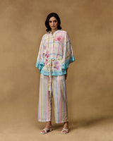 Ivory Iris Royal Crepe Printed Co-ord Set