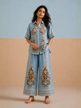Siorai Powder Blue Romance Co-ord Set