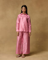Pink Florescence Hand Embroidered Co-ord Set