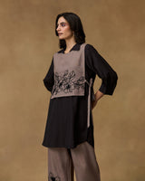 Taupe Muse Hand Embroidered Co-ord Set