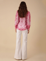 Paisley Mirage Printed Royal Crepe Shirt – Pink