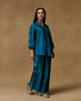 Blue Serenity Hand Embroidered Co-ord Set