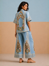 Siorai Powder Blue Romance Co-ord Set
