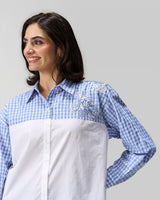 Sunday Blue Hand Embroidered Shirt