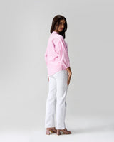 Soft Rose Hand Embroidered Statement Shirt