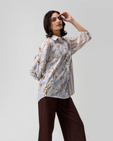 Petal and Stripe Hand Embroidered Shirt