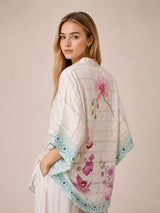 Siorai Ivory Iris Royal Crepe Printed Co-ord Set