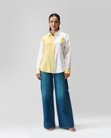Lemon Charm Hand Embroidered Shirt