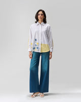 Daisy Day Applique and Hand Embroidered Shirt