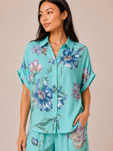 Siorai Aqua Blue Cotton Magic Printed Co-ord Set
