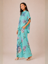 Siorai Aqua Blue Cotton Magic Printed Co-ord Set
