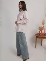 Watermelon Poplin Shirt – Blush Pink