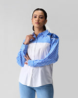 Gingham Garden Hand Embellished Shirt