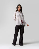 Red Poppy Hand Embroidered Shirt