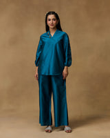 Blue Serenity Hand Embroidered Co-ord Set