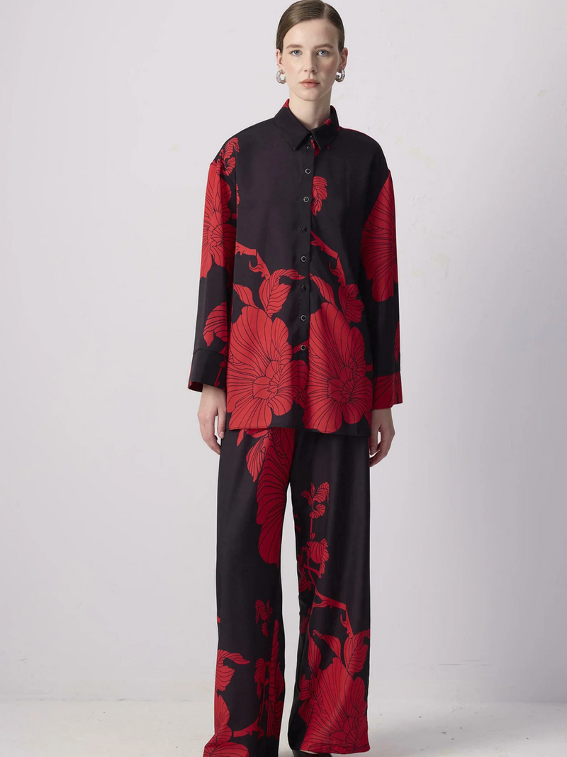 Crimson Bloom Co-ord Set