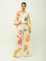 Siorai Ivory Cream Royal Crepe Printed Co-ord Set