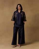 Golden Vine Hand Embroidered Co-ord Set