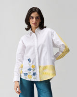 Daisy Day Applique and Hand Embroidered Shirt