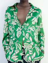 Emerald Drift Royal Crepe Shirt – Emerald Green