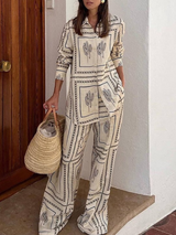 Desert Oasis Royal Crape Co-ord Set