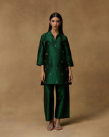 Emerald Pearl Hand Embroidered Co-ord Set