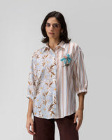 Petal and Stripe Hand Embroidered Shirt
