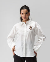 Owl Hand Embroidered Oversized Shirt