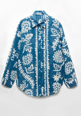 Indigo Tide Printed Royal Crape Co-ord Set