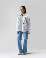 Kiwi Slice Cotton Hand Embroidered Shirt