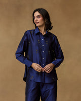 Bleu Elegance Hand Embroidered Co-ord Set
