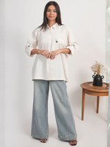 Spider Chic Oversized Shirt – Relaxed Silhouette