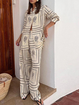 Desert Oasis Royal Crape Co-ord Set