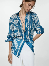 Indigo Tide Printed Royal Crape Co-ord Set