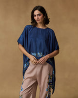 Navy Blossom Hand Embroidered Co-ord Set