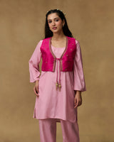 Rose Charm Hand Embroidered Co-ord Set
