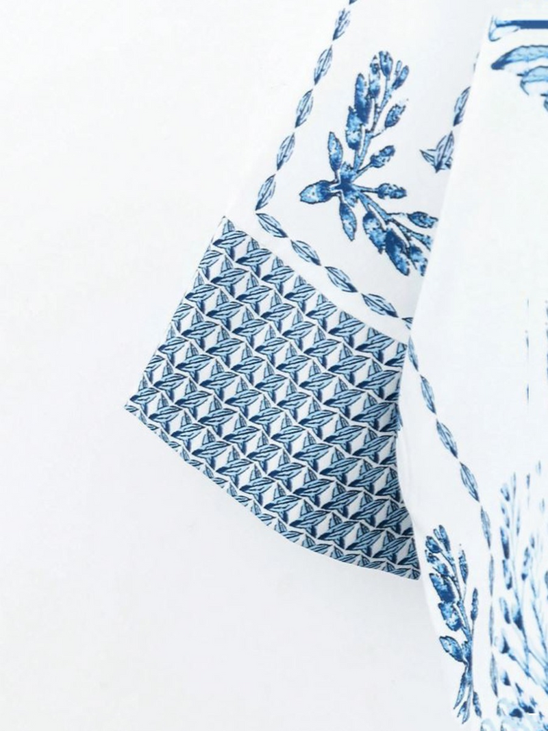 Blue & White Botanical Co-ord Set