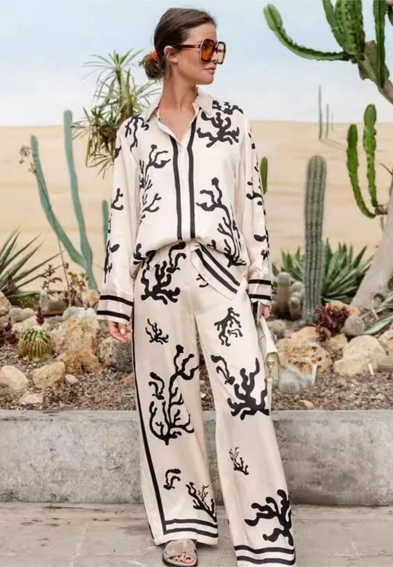 Coral Noir Co-ord Set