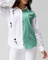 Garden Check Hand Embellished Shirt