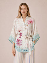 Siorai Ivory Iris Royal Crepe Printed Co-ord Set