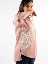 White Medallion Blush Pink Shirt