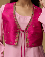 Rose Charm Hand Embroidered Co-ord Set