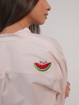 Watermelon Poplin Shirt – Blush Pink
