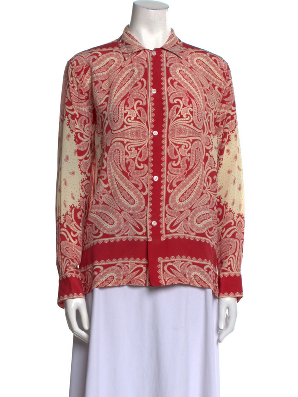 Scarlet Paisley Shirt