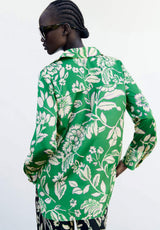 Emerald Drift Royal Crepe Shirt – Emerald Green