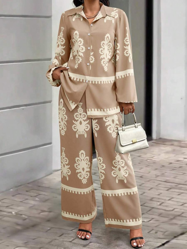 Beige & Cream Ornamental Co-ord Set