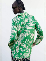 Emerald Drift Royal Crepe Shirt – Emerald Green
