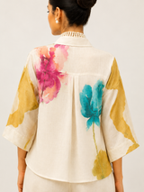 Siorai Ivory Cream Royal Crepe Printed Co-ord Set