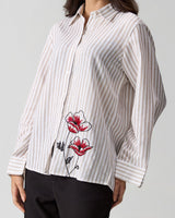 Red Poppy Hand Embroidered Shirt