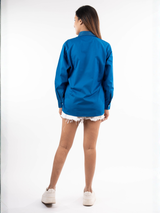 Big Bloom Blue Shirt